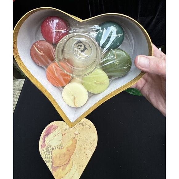 Lang Candles Heart Box Country Primitive A Gift From The Heart - Karen Crouch - Picture 4 of 8